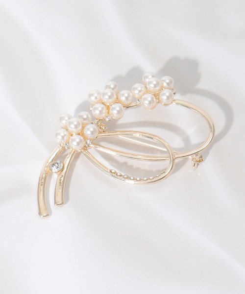 ikka（イッカ）の「ブローチ２５（ブローチ/コサージュ・レディース・その他7/オフホワイト/その他1/ホワイト/クリア/ゴールド・FREE）」の5枚目の写真