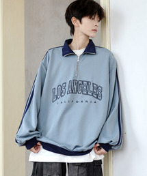 EFFECTION（エフェクション）の「【neos】ルーズシルエット 配色ライン ロゴ ハーフジップ アノラック プルオーバー（ジャージ）」