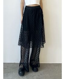 CALNAMUR | LACE LAYERED SKPT/レースレイヤードスカートパンツ(その他パンツ)