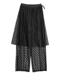CALNAMUR | LACE LAYERED SKPT/レースレイヤードスカートパンツ(その他パンツ)