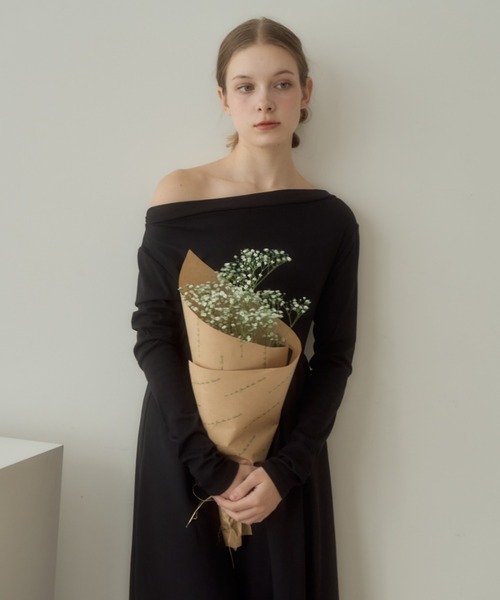 Birthday room（バースデイルーム）の「〈オケージョン対応〉〈リボン着脱可能〉マルチwayオフショルダーワンピース / multi way off shoulder one-piece（ワンピース・レディース・ブラック/アイボリー・FREE）」の12枚目の写真