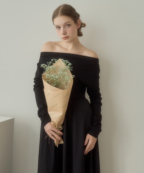 Birthday room（バースデイルーム）の「〈オケージョン対応〉〈リボン着脱可能〉マルチwayオフショルダーワンピース / multi way off shoulder one-piece（ワンピース・レディース・ブラック/アイボリー・FREE）」の15枚目の写真