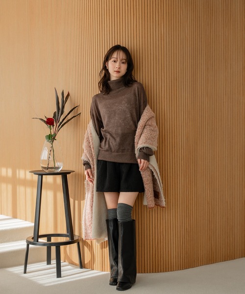 sheer turtleneck knit / シアータートルネックニット（ニット/セーター）｜mideal（マイディール） 5,465円