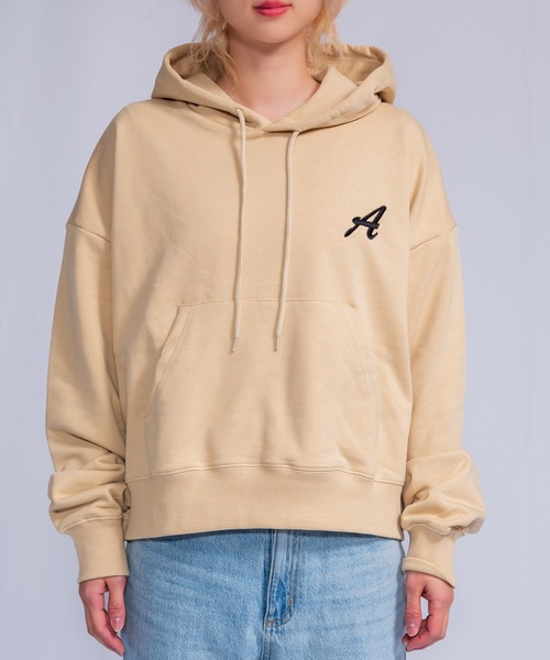 Alite cloth(アリーテクロス)の「ワンポイント刺繍パーカー(パーカー・レディース・ブラック/ホワイト/ネイビー/ベージュ・L/M)」の11枚目の写真