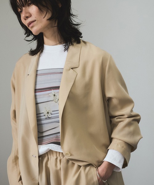 25SS]GENTLE SILK ジャケット【セットアップ対応・洗える