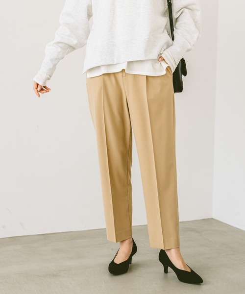 セール】ウツクシルエットプレミアムスリムテーパードパンツ