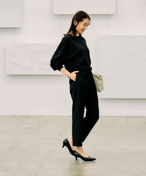 GLOBAL WORK（グローバルワーク）の「ウツクシルエットプレミアムスリムテーパードパンツ/147669（その他パンツ・レディース・ベージュ/ネイビー/ライトグレー/グレイッシュベージュ/ブラック・LARGE/MEDIUM/SMALL/X-SMALL/X-LARGE/XX-LARGE）」の22枚目の写真