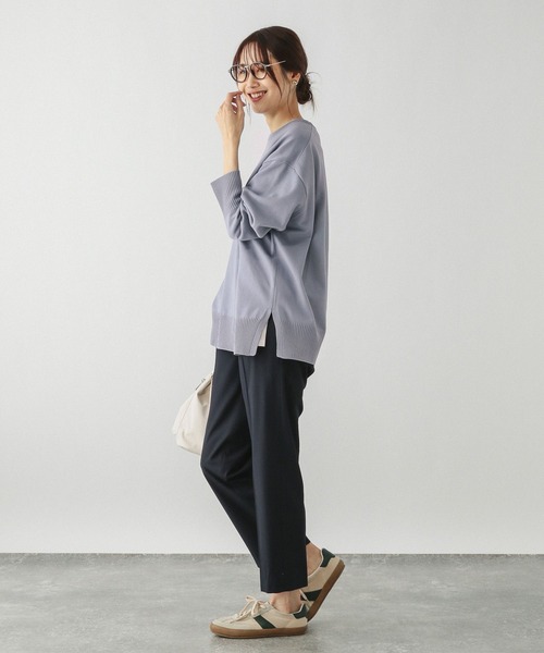 GLOBAL WORK（グローバルワーク）の「ウツクシルエットプレミアムスリムテーパードパンツ/147669（その他パンツ・レディース・ベージュ/ネイビー/ライトグレー/グレイッシュベージュ/ブラック・LARGE/MEDIUM/SMALL/X-SMALL/X-LARGE/XX-LARGE）」の6枚目の写真