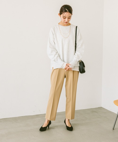 毛ぬき セール】ウツクシルエットプレミアムスリムテーパードパンツ/147669