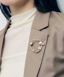 GOLDY | ランダム パール サークル ブローチ(ブローチ/コサージュ)