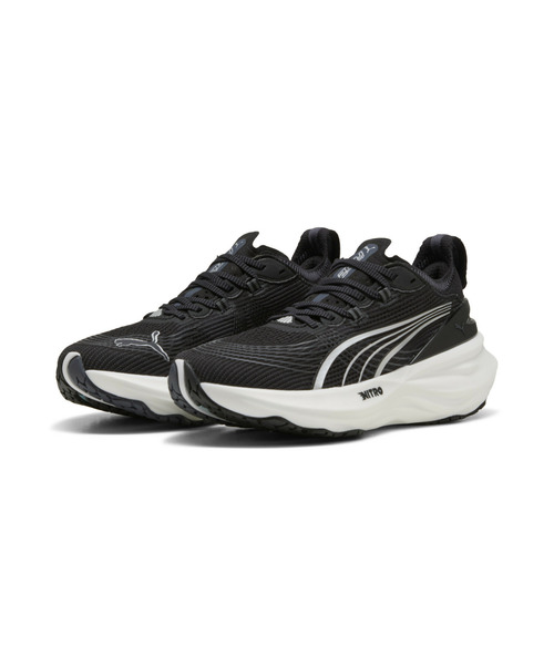 PUMA - PUMA ２３㎝　シューズ　フォーエバーラン　ニトロ　ウィメンズ　ブラック　新品 PUMA - PUMA 23㎝ シューズ フォーエバーラン ニトロ