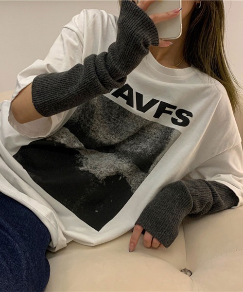 SallyLunn(サリーラン)の「【コーデの主役に】フォトプリントロゴT(Tシャツ/カットソー・レディース・ダークグリーン/ホワイト/ダークブラウン・LARGE/MEDIUM)」の11枚目の写真