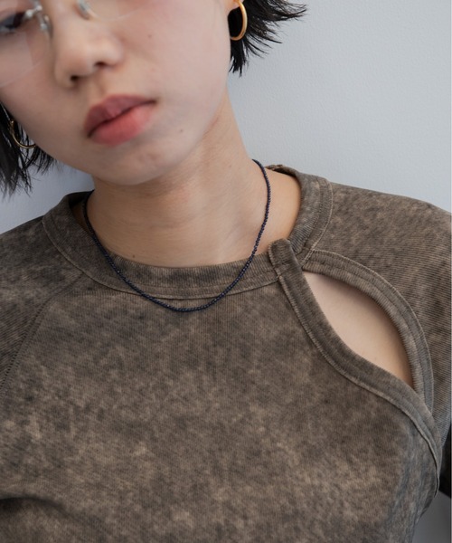 VACANCY(ヴァカンシー)の「ケミカル加工リブトップス(Tシャツ/カットソー・レディース・ブラック/カーキ・FREE)」の19枚目の写真