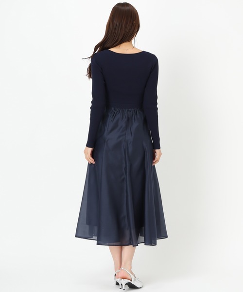 MISCH MASCH(ミッシュマッシュ)の「カシュクールドッキングワンピース(ワンピース・レディース・ネイビー/ブルー・フリ-)」の17枚目の写真