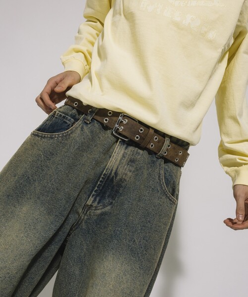 FREAK'S STORE（フリークスストア）の「ダブルピンベルト/ムラ加工（ベルト・メンズ・ブラック/ブラウン/ホワイト・ONE SIZE）」の8枚目の写真