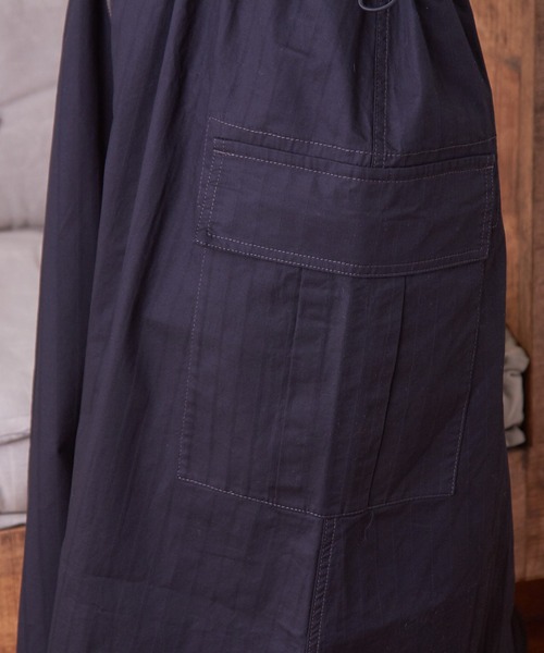 CUBE SUGAR（キューブシュガー）の「ドビーストライプ3wayジャンパースカート（ジャンパースカート・レディース・ベージュ/ブラック/カーキ・M）」の15枚目の写真