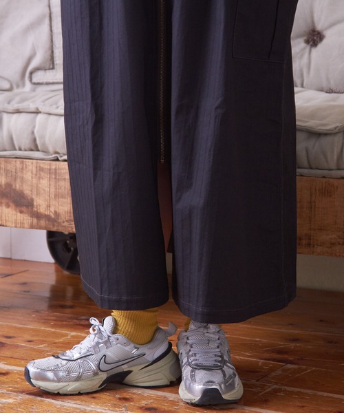 CUBE SUGAR（キューブシュガー）の「ドビーストライプ3wayジャンパースカート（ジャンパースカート・レディース・ベージュ/ブラック/カーキ・M）」の12枚目の写真