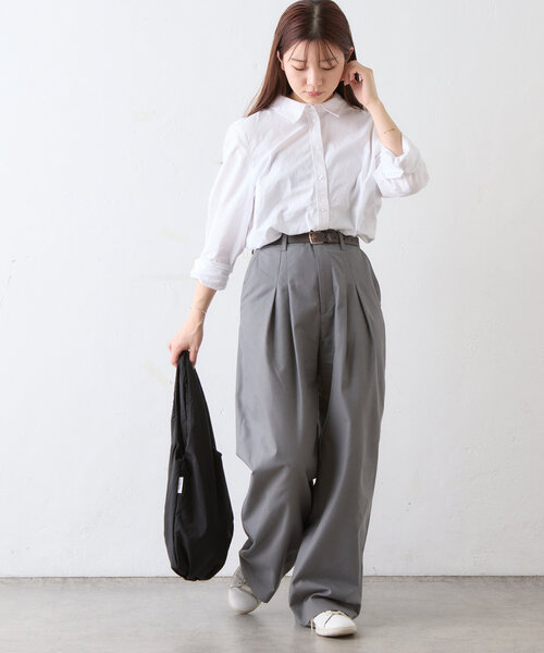 Actually（アクチュアリー）の「ナイロンギャザーマルシェバッグ（トートバッグ・レディース・アイボリー/ブラック/グリーン・0）」の19枚目の写真