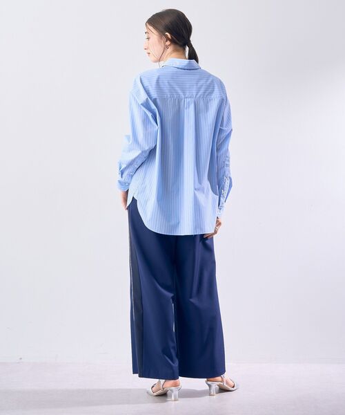 YECCA VECCA（イェッカヴェッカ）の「イージーケアオーバーシャツ（シャツ/ブラウス・レディース・ブルー系その他4/ブルー系その他6/オフホワイト/ピンク・FREE）」の8枚目の写真