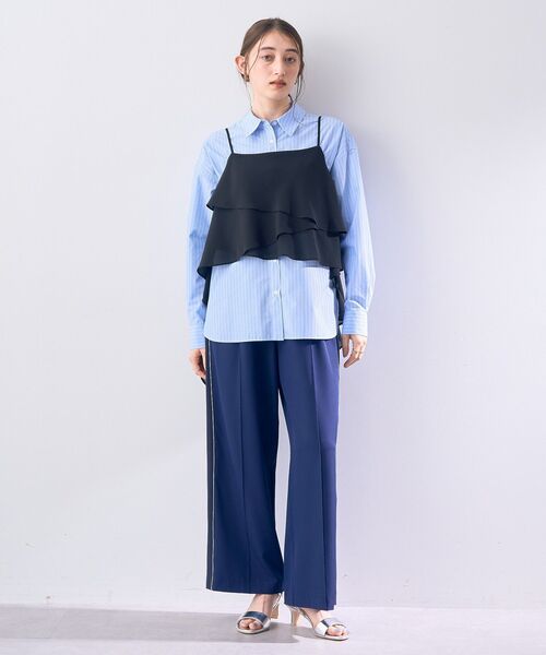 YECCA VECCA（イェッカヴェッカ）の「イージーケアオーバーシャツ（シャツ/ブラウス・レディース・ブルー系その他4/ブルー系その他6/オフホワイト/ピンク・FREE）」の10枚目の写真