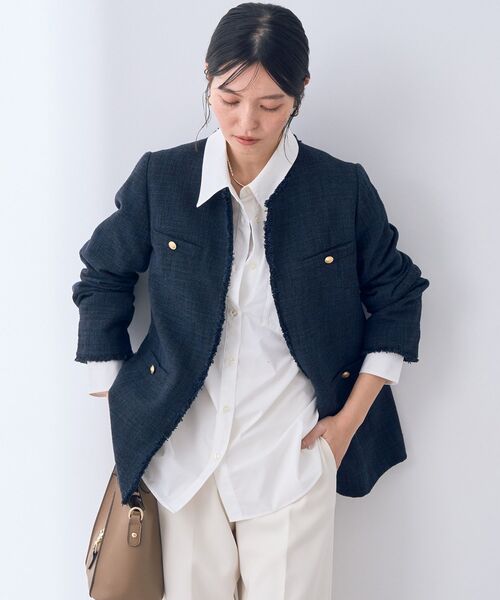 YECCA VECCA（イェッカヴェッカ）の「イージーケアオーバーシャツ（シャツ/ブラウス・レディース・ブルー系その他4/ブルー系その他6/オフホワイト/ピンク・FREE）」の22枚目の写真