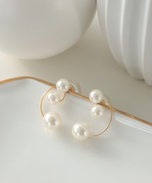 3パール×パールキャッチピアス
