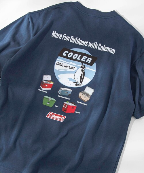COLEMAN(コールマン)の「Coleman(コールマン)クーラーボックス COOL Tシャツ -接触冷感ー(Tシャツ/カットソー・メンズ・コバルトブルー/ブラック/ホワイト/ライトグレー・XL/L/M/S)」の4枚目の写真