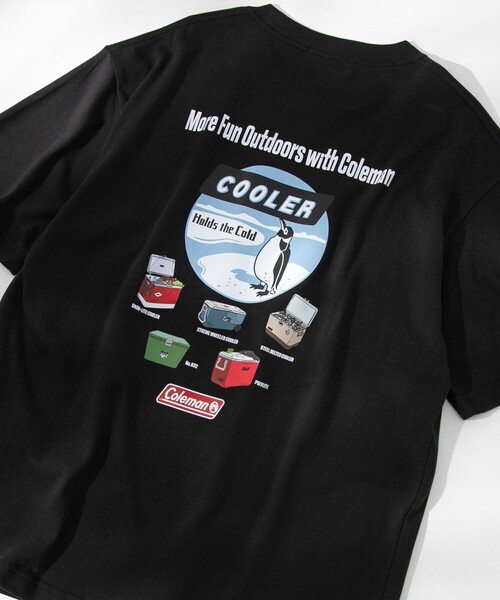 COLEMAN(コールマン)の「Coleman(コールマン)クーラーボックス COOL Tシャツ -接触冷感ー(Tシャツ/カットソー・メンズ・コバルトブルー/ブラック/ホワイト/ライトグレー・XL/L/M/S)」の2枚目の写真