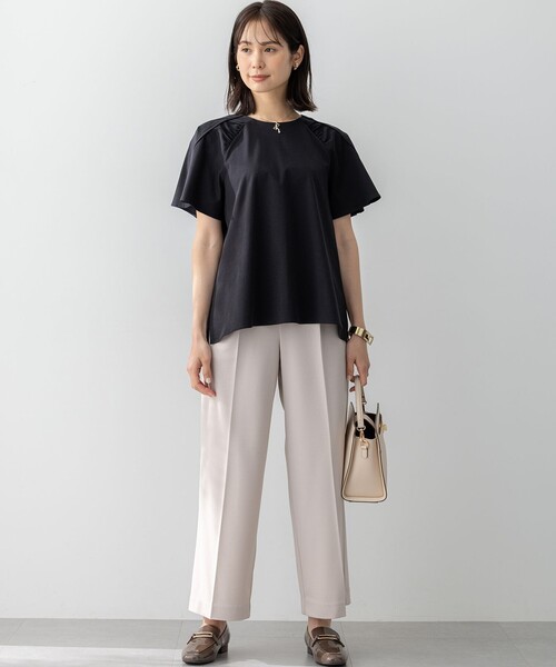 組曲(クミキョク)の「スムースシルケット カットソー(Tシャツ/カットソー・レディース・アイボリー系/ブラック系・5/6)」の5枚目の写真