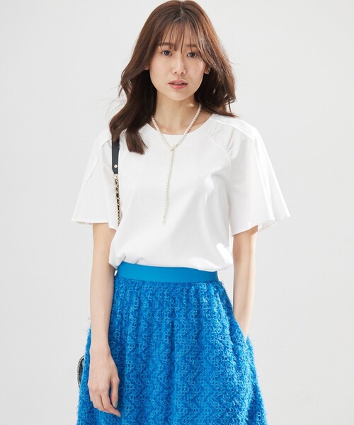 組曲(クミキョク)の「スムースシルケット カットソー(Tシャツ/カットソー・レディース・アイボリー系/ブラック系・5/6)」の13枚目の写真
