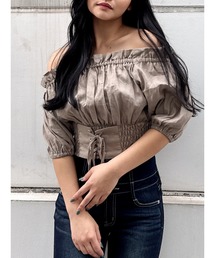 GYDA | 2WAYギャザーオフショルコルセットブラウス(シャツ/ブラウス)