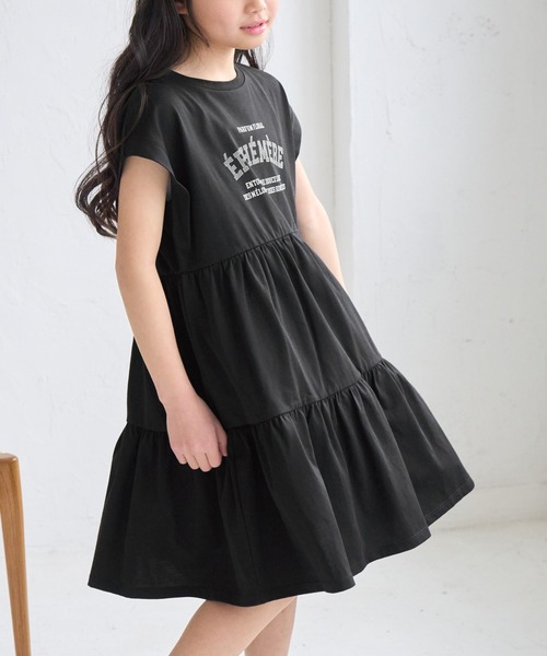 ROPE' PICNIC(ロペピクニック)の「【KIDS/キッズ】ロゴティアードカットソーワンピース(ワンピース・キッズ・ピンク/ブラック・L/M/S)」の6枚目の写真