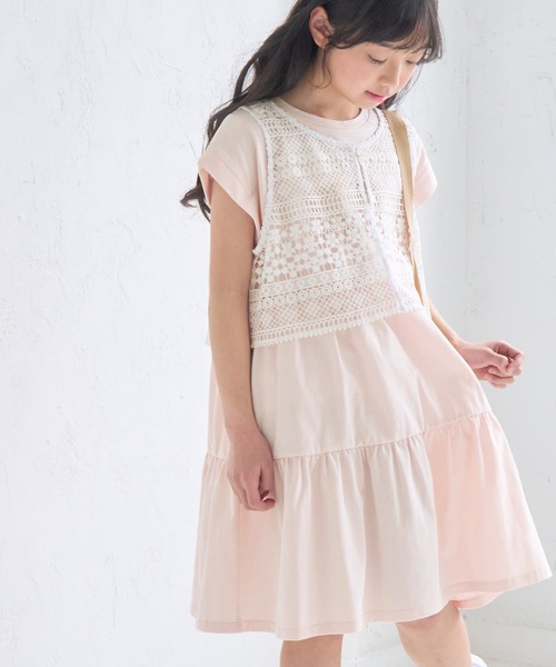 ROPE' PICNIC(ロペピクニック)の「【KIDS/キッズ】ロゴティアードカットソーワンピース(ワンピース・キッズ・ピンク/ブラック・L/M/S)」の10枚目の写真
