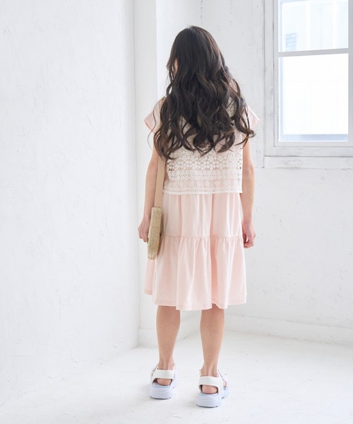 ROPE' PICNIC(ロペピクニック)の「【KIDS/キッズ】ロゴティアードカットソーワンピース(ワンピース・キッズ・ピンク/ブラック・L/M/S)」の12枚目の写真