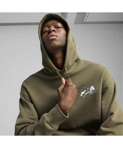 PUMA(プーマ)の「PUMA プーマ ユニセックス FUTURE.PUMA.ARCHIVE リラックス GR フーディ(パーカー・メンズ・ブラック/グリーン系その他・XX-LARGE/X-LARGE/MEDIUM/SMALL/LARGE)」の12枚目の写真