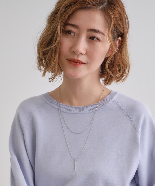 grove(グローブ)の「ビジューバー2連ネックレス(ネックレス・レディース・シルバー/ゴールド/ピンクゴールド・00)」の8枚目の写真