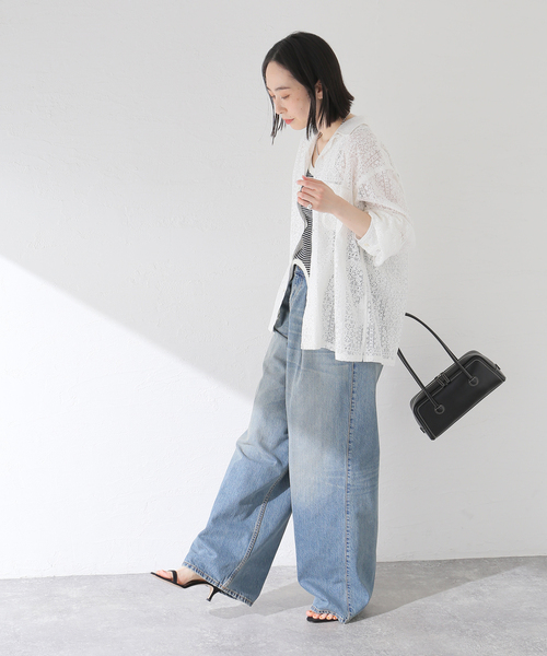 JANE SMITH / JOHN SMITH(ジェーンスミスジョンスミス)の「【JANE SMITH/ジェーンスミス】COTTON POLYESTER BLOCK LACE O:シャツ(シャツ/ブラウス・レディース・アイボリー・MEDIUM)」の3枚目の写真