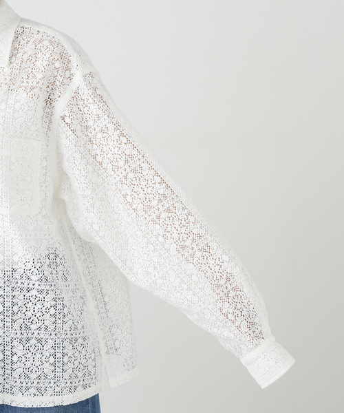 JANE SMITH / JOHN SMITH(ジェーンスミスジョンスミス)の「【JANE SMITH/ジェーンスミス】COTTON POLYESTER BLOCK LACE O:シャツ(シャツ/ブラウス・レディース・アイボリー・MEDIUM)」の10枚目の写真