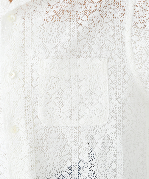 JANE SMITH / JOHN SMITH(ジェーンスミスジョンスミス)の「【JANE SMITH/ジェーンスミス】COTTON POLYESTER BLOCK LACE O:シャツ(シャツ/ブラウス・レディース・アイボリー・MEDIUM)」の14枚目の写真