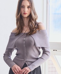 Meline M（メリンエム）の「Soft Knit Shoulder Top ソフトニットショルダートップ（ニット/セーター）」