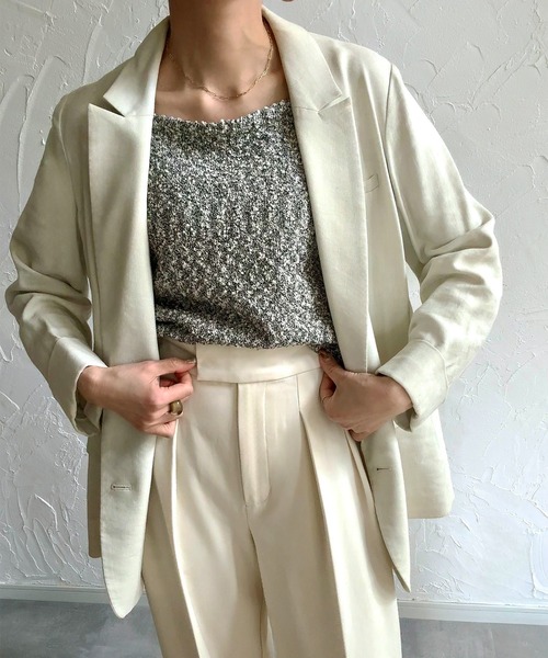 junoah(ジュノア)の「ブークレニットキャミソール(キャミソール・レディース・ミックスグレー/ブラウン系その他/ブラック系その他・MEDIUM/LARGE)」の8枚目の写真