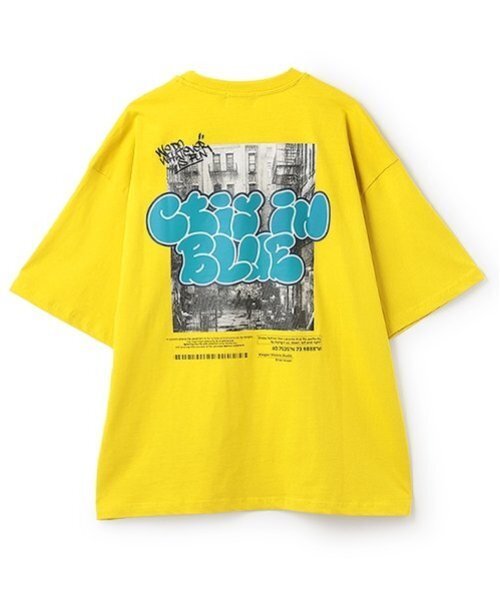GLAZOS(グラソス)の「フォトグラフィティロゴ発泡プリントビッグ半袖Tシャツ(Tシャツ/カットソー・メンズ・ブルー/イエロー/ブラック/ホワイト・L/M/S/LL)」の5枚目の写真