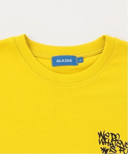 GLAZOS(グラソス)の「フォトグラフィティロゴ発泡プリントビッグ半袖Tシャツ(Tシャツ/カットソー・メンズ・ブルー/イエロー/ブラック/ホワイト・L/M/S/LL)」の6枚目の写真