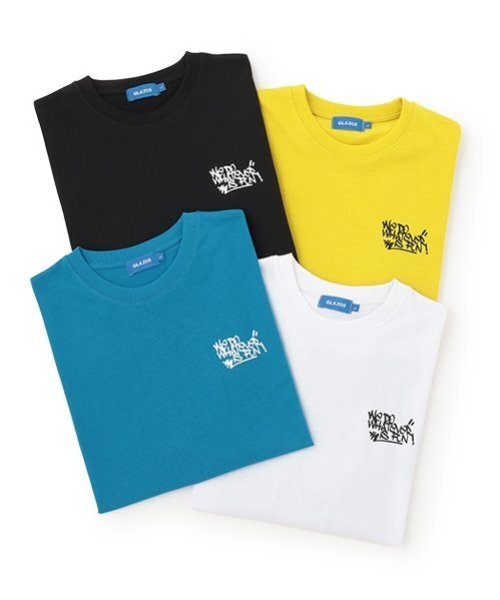 GLAZOS(グラソス)の「フォトグラフィティロゴ発泡プリントビッグ半袖Tシャツ(Tシャツ/カットソー・メンズ・ブルー/イエロー/ブラック/ホワイト・L/M/S/LL)」の15枚目の写真
