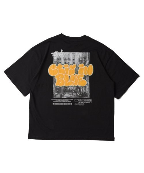 GLAZOS(グラソス)の「フォトグラフィティロゴ発泡プリントビッグ半袖Tシャツ(Tシャツ/カットソー・メンズ・ブルー/イエロー/ブラック/ホワイト・L/M/S/LL)」の20枚目の写真