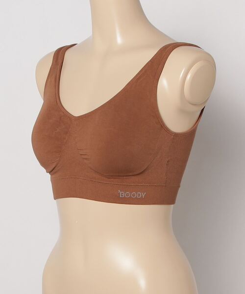 BOODY（ブーディ）の「【BOODY】 シェイパーパッドブラ（スポーツブラ・レディース・アッシュブラウン・MEDIUM/SMALL）」の2枚目の写真