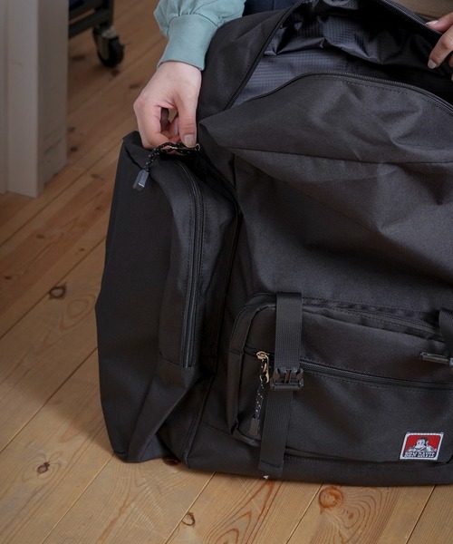 BEN DAVIS（ベンデイビス）の「【BEN DAVIS/ベンデイビス】EXPANSION CAMP DAYPACK 林間学校バッグ（バックパック/リュック・メンズ・ブラック・FREE）」の10枚目の写真