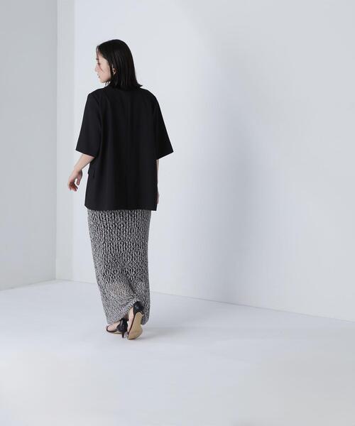 NATURAL BEAUTY BASIC(ナチュラルビューティーベーシック)の「◇【THINK NATURAL】ハーフスリーブダブルジャケット(テーラードジャケット・レディース・ベージュ/ブラック・FREE)」の16枚目の写真
