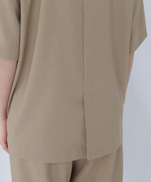NATURAL BEAUTY BASIC(ナチュラルビューティーベーシック)の「◇【THINK NATURAL】ハーフスリーブダブルジャケット(テーラードジャケット・レディース・ベージュ/ブラック・FREE)」の11枚目の写真