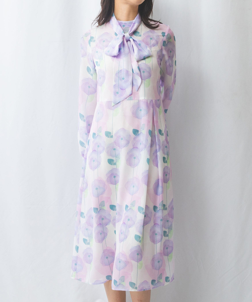 セール】【NALACARA】 水彩花柄ワンピース（ワンピース）｜NARACAMICIE